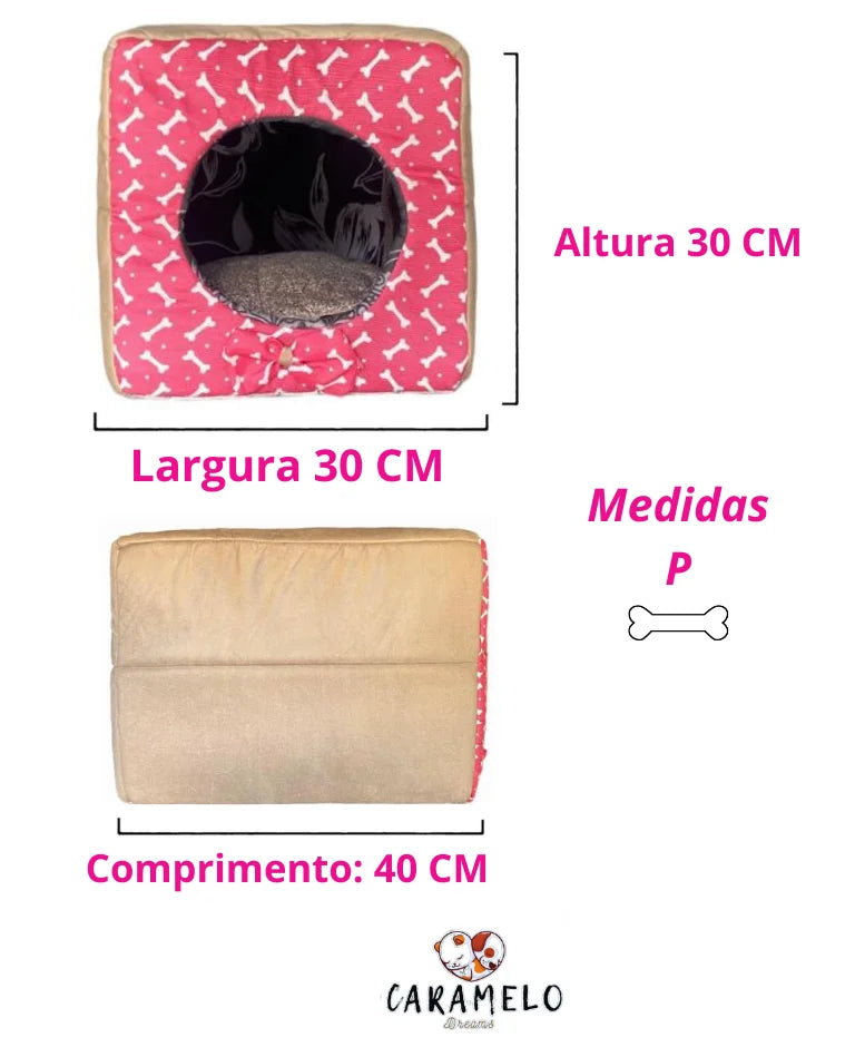 Pet Bed Iglu: Small: for Dog and Cat in Suede Casinha Toca with Cushion, in Frio Casa and in Calor Caminha Ninho